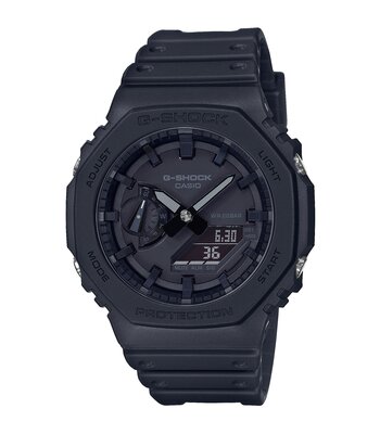 Montre CASIO G-SHOCK Homme GA-2100-1A1ER Analogue-Digital Cadran MINERAL Noir Bracelet RESINE Noir Boucle ardillon Etanchéité 20BAR