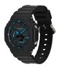 Montre CASIO G-SHOCK Homme GA-2100-1A2ER Analogue-Digital Cadran MINERAL Bleu Bracelet Résine Noir Boucle ardillon Etanchéité 20BAR