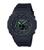 Montre CASIO G-SHOCK Homme GA-2100-1A3ER Analogue-Digital Cadran MINERAL Vert Bracelet Résine Noir Boucle ardillon Etanchéité 20BAR