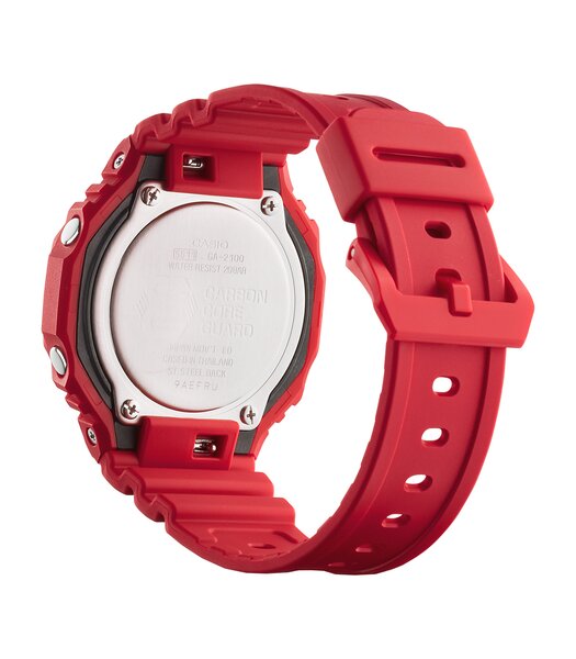 Montre CASIO G-SHOCK Homme GA-2100-4AER Digital + analogique Cadran Minéral Rouge Bracelet Résine Rouge Boucle ardillon Etanchéité 20 BAR