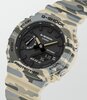 Horloge CASIO G-SHOCK Heren GA-2100CM-5AER Analoog-digitaal Behuizing MINERAAL Zwart Bracelette Hars Beige Etanchéiteiten 20BAR