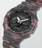 Montre CASIO G-SHOCK Homme GA-2100CM-8AER Analogue-Digital Cadran MINERAL Noir Bracelet Résine Gris Etanchéité 20BAR
