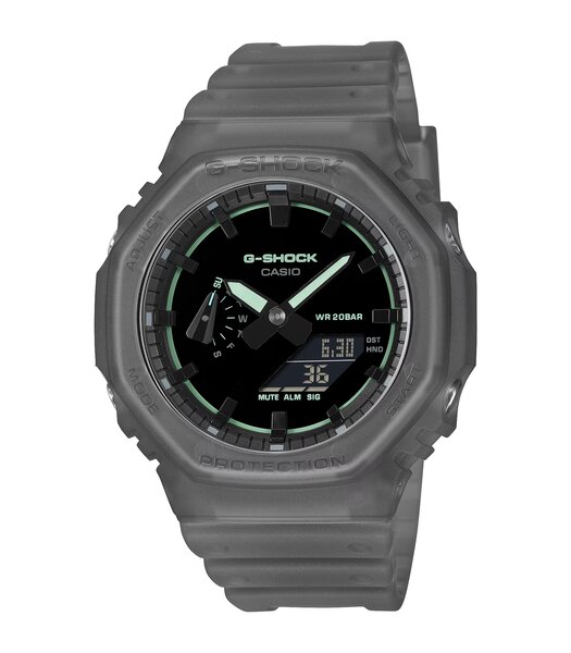 Montre CASIO G-SHOCK Homme GA-2100K-1AER Analogue-Digital Cadran MINERAL Noir Bracelet Résine Noir Etanchéité 20BAR