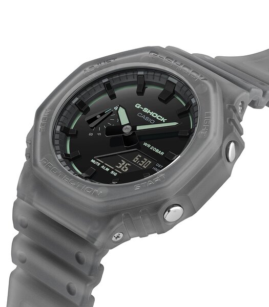 Montre CASIO G-SHOCK Homme GA-2100K-1AER Analogue-Digital Cadran MINERAL Noir Bracelet Résine Noir Etanchéité 20BAR