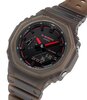 Montre CASIO G-SHOCK Homme GA-2100K-5AER Analogue-Digital Cadran MINERAL Noir Bracelet Résine Marron Etanchéité 20BAR