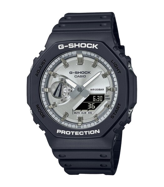 Montre CASIO G-SHOCK Homme GA-2100SB-1AER Analogue-Digital Cadran MINERAL Noir Bracelet Résine Noir Boucle ardillon Etanchéité 20BAR