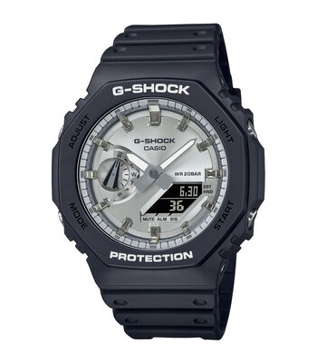 Montre CASIO G-SHOCK Homme GA-2100SB-1AER Analogue-Digital Cadran MINERAL Noir Bracelet Résine Noir Boucle ardillon Etanchéité 20BAR