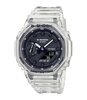 Montre CASIO G-SHOCK Homme GA-2100SKE-7AER Analogue-Digital Cadran MINERAL Noir Bracelet RESINE Transparent Boucle ardillon Etanchéité 20BAR