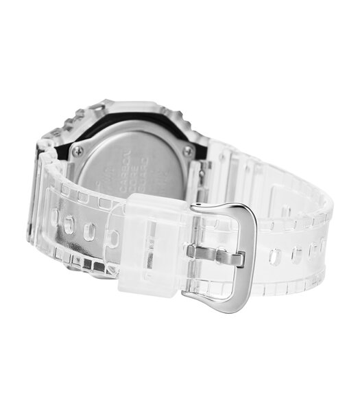 Montre CASIO G-SHOCK Homme GA-2100SKE-7AER Analogue-Digital Cadran MINERAL Noir Bracelet RESINE Transparent Boucle ardillon Etanchéité 20BAR