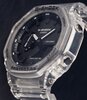 Montre CASIO G-SHOCK Homme GA-2100SKE-7AER Analogue-Digital Cadran MINERAL Noir Bracelet RESINE Transparent Boucle ardillon Etanchéité 20BAR