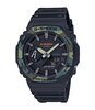 Horloge CASIO G-SHOCK Heren GA-2100SU-1AER Digitaal + analoog Behuizing Mineraal Zwart Bracelette Hars Zwart Boucle ardillon Etanchéiteiten 20 BAR