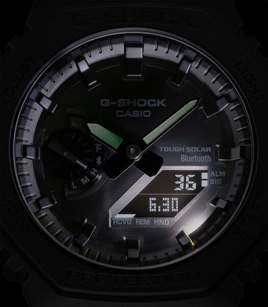 Montre CASIO G-SHOCK Homme GA-B2100-1A1ER Analogue-Digital Cadran MINERAL Noir Bracelet Résine Noir Boucle ardillon Etanchéité 20BAR