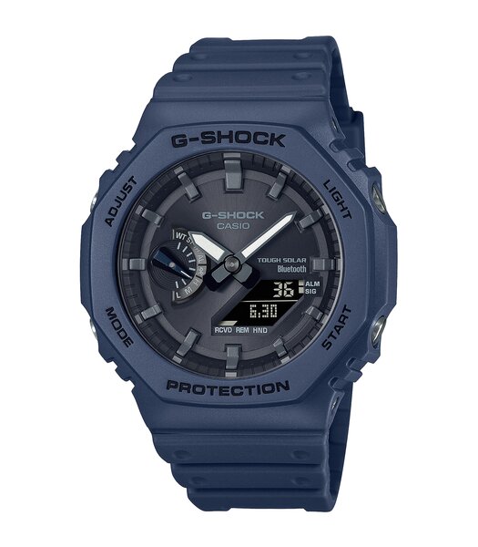 Montre CASIO G-SHOCK Homme GA-B2100-2AER Analogue-Digital Cadran MINERAL Bleu Bracelet Résine Bleu Boucle ardillon Etanchéité 20BAR