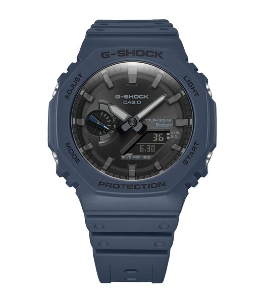 Montre CASIO G-SHOCK Homme GA-B2100-2AER Analogue-Digital Cadran MINERAL Bleu Bracelet Résine Bleu Boucle ardillon Etanchéité 20BAR