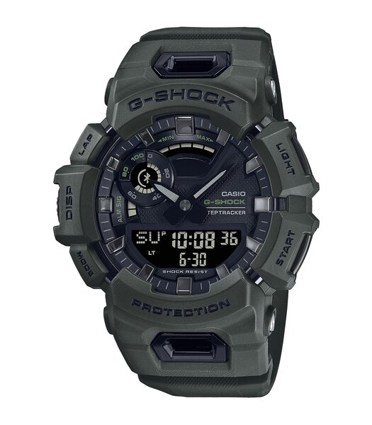 Montre CASIO G-SHOCK Homme GBA-900UU-3AER Analogue-Digital Cadran MINERAL Noir Bracelet Résine Vert Boucle ardillon Etanchéité 20BAR