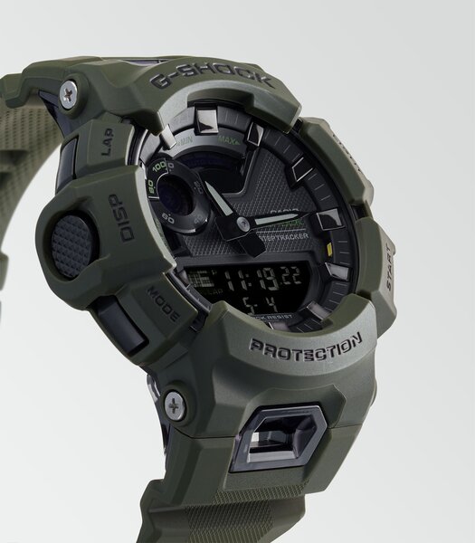 Montre CASIO G-SHOCK Homme GBA-900UU-3AER Analogue-Digital Cadran MINERAL Noir Bracelet Résine Vert Boucle ardillon Etanchéité 20BAR