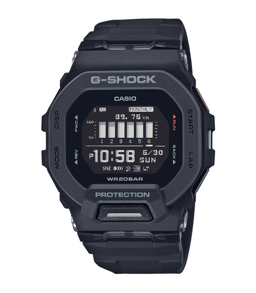 Montre CASIO G-SHOCK Homme GBD-200-1ER Digital Cadran MINERAL Noir Bracelet Résine Noir Boucle ardillon Etanchéité 20BAR