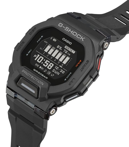 Montre CASIO G-SHOCK Homme GBD-200-1ER Digital Cadran MINERAL Noir Bracelet Résine Noir Boucle ardillon Etanchéité 20BAR
