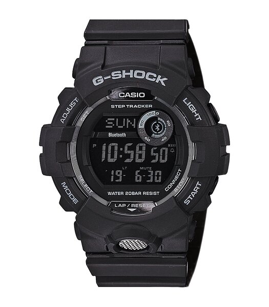 Montre CASIO G-SHOCK Homme GBD-800-1BER Digital Cadran MINERAL Noir Bracelet RESINE Noir Boucle ardillon Etanchéité 20BAR