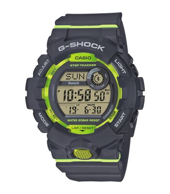 Montre CASIO G-SHOCK Homme GBD-800-8ER Digital Cadran MINERAL Vert Bracelet RESINE Noir Boucle ardillon Etanchéité 20BAR