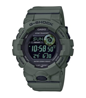 Montre CASIO G-SHOCK Homme GBD-800UC-3ER Digital Cadran MINERAL Noir Bracelet RESINE Vert Boucle ardillon Etanchéité 20BAR