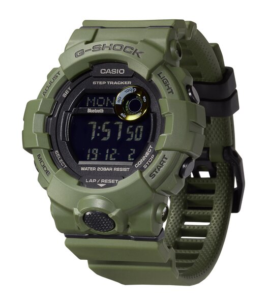 Montre CASIO G-SHOCK Homme GBD-800UC-3ER Digital Cadran MINERAL Noir Bracelet RESINE Vert Boucle ardillon Etanchéité 20BAR