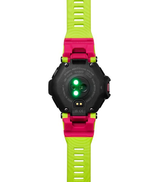 Horloge CASIO G-SHOCK Heren GBD-H2000-1A9ER Digitaal Behuizing MINERAAL Zwart Bracelette Hars Geel Boucle ardillon Etanchéiteiten 20BAR