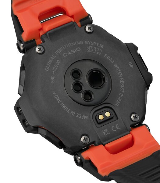 Horloge CASIO G-SHOCK Heren GBD-H2000-1AER Digitaal Behuizing MINERAAL Zwart Bracelette Hars Zwart Boucle ardillon Etanchéiteiten 20BAR
