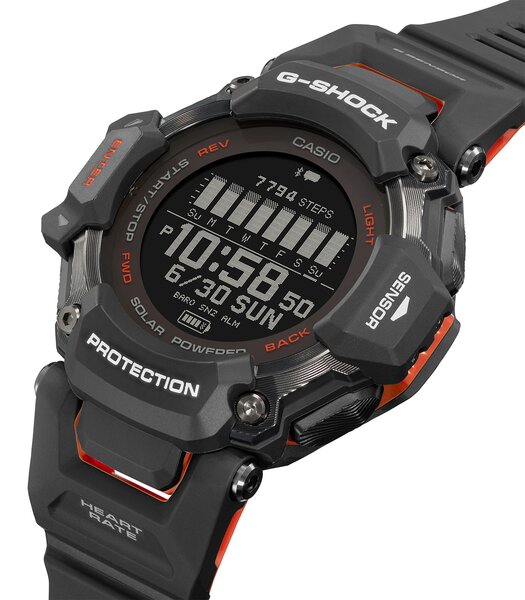Horloge CASIO G-SHOCK Heren GBD-H2000-1AER Digitaal Behuizing MINERAAL Zwart Bracelette Hars Zwart Boucle ardillon Etanchéiteiten 20BAR