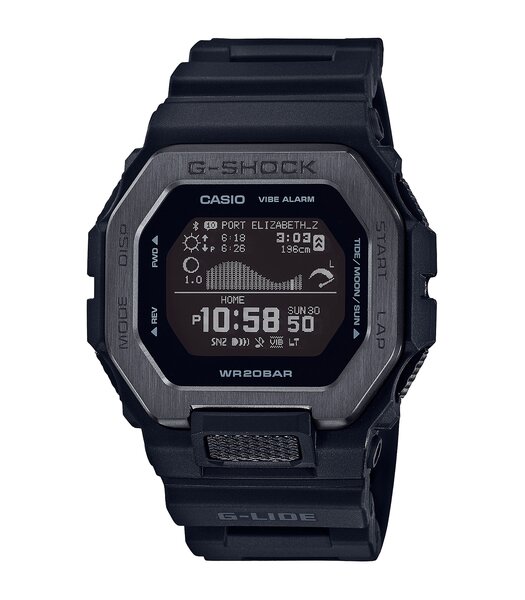 Montre CASIO G-SHOCK Homme GBX-100NS-1ER Digital Cadran Minéral Gris Bracelet Résine Noir Boucle ardillon Etanchéité 20 BAR