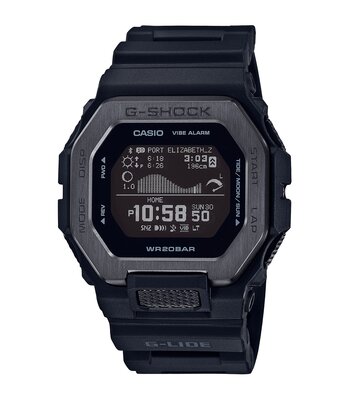Montre CASIO G-SHOCK Homme GBX-100NS-1ER Digital Cadran Minéral Gris Bracelet Résine Noir Boucle ardillon Etanchéité 20 BAR
