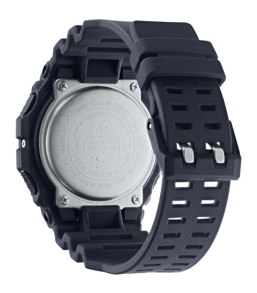 Montre CASIO G-SHOCK Homme GBX-100NS-1ER Digital Cadran Minéral Gris Bracelet Résine Noir Boucle ardillon Etanchéité 20 BAR