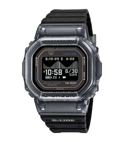Montre CASIO G-SHOCK Homme GBX-H5600-1ER Digital Cadran Acrylique Noir Bracelet Résine recyclé Noir Etanchéité 20 ATM