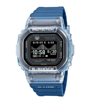 Montre CASIO G-SHOCK Homme GBX-H5600-2ER Digital Cadran Acrylique Noir Bracelet Résine recyclé Bleu Etanchéité 20 ATM