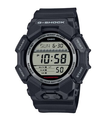 Montre CASIO G-SHOCK Homme GD-010-1ER Digital Cadran MINERAL Gris Bracelet Résine Noir Etanchéité 20BAR