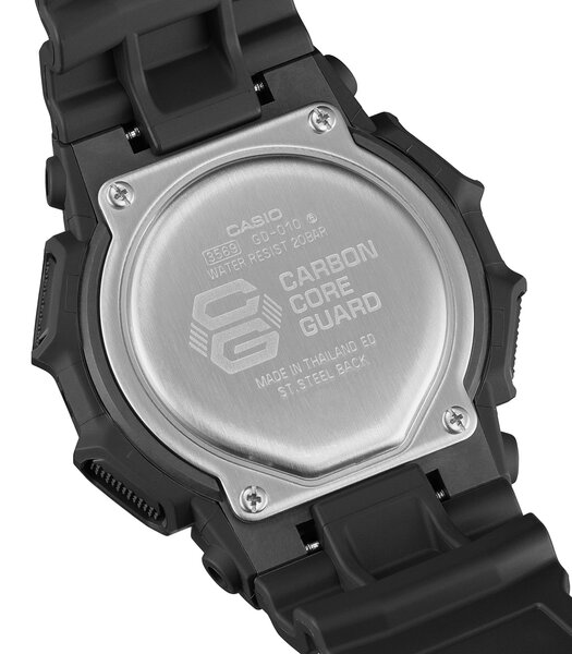 Montre CASIO G-SHOCK Homme GD-010-1ER Digital Cadran MINERAL Gris Bracelet Résine Noir Etanchéité 20BAR