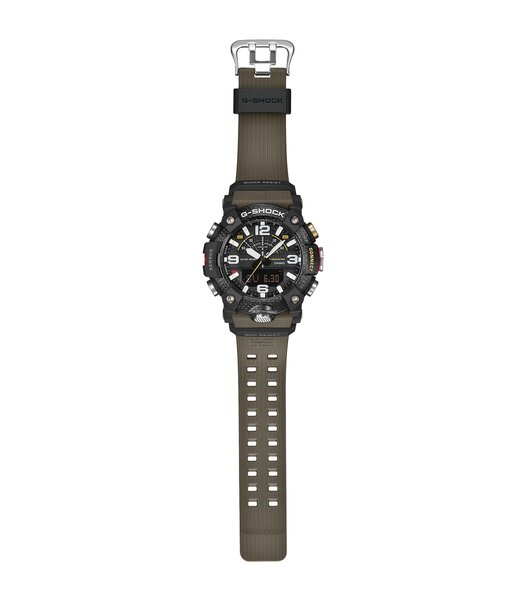 Montre CASIO G-SHOCK Homme GG-B100X-1A3ER Analogue-Digital Cadran MINERAL Noir Bracelet Résine Vert Etanchéité 20BAR