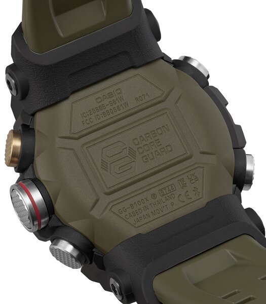 Montre CASIO G-SHOCK Homme GG-B100X-1A3ER Analogue-Digital Cadran MINERAL Noir Bracelet Résine Vert Etanchéité 20BAR
