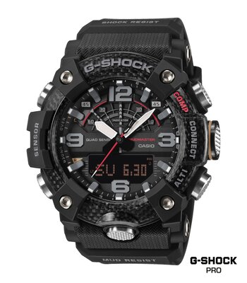 Montre CASIO G-SHOCK Homme GG-B100X-1AER Analogue-Digital Cadran MINERAL Noir Bracelet Résine Noir Etanchéité 20BAR