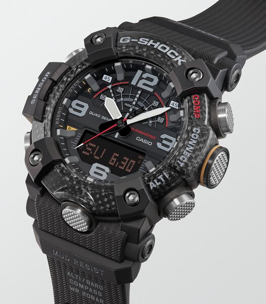 Montre CASIO G-SHOCK Homme GG-B100X-1AER Analogue-Digital Cadran MINERAL Noir Bracelet Résine Noir Etanchéité 20BAR