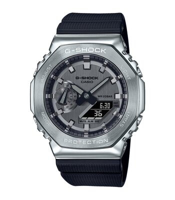 Montre CASIO G-SHOCK Homme GM-2100-1AER Analogue-Digital Cadran MINERAL Noir Bracelet Résine Noir Boucle ardillon Etanchéité 20BAR