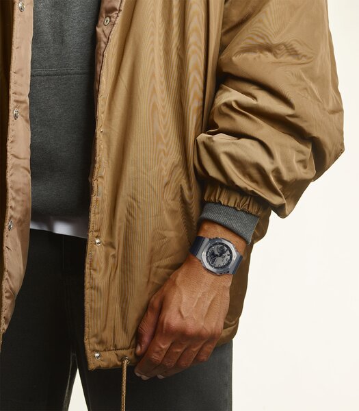 Montre CASIO G-SHOCK Homme GM-2100-1AER Analogue-Digital Cadran MINERAL Noir Bracelet Résine Noir Boucle ardillon Etanchéité 20BAR