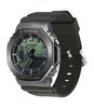 Montre CASIO G-SHOCK Homme GM-2100B-3AER Analogue-Digital Cadran MINERAL Vert Bracelet Résine Vert Boucle ardillon Etanchéité 20BAR