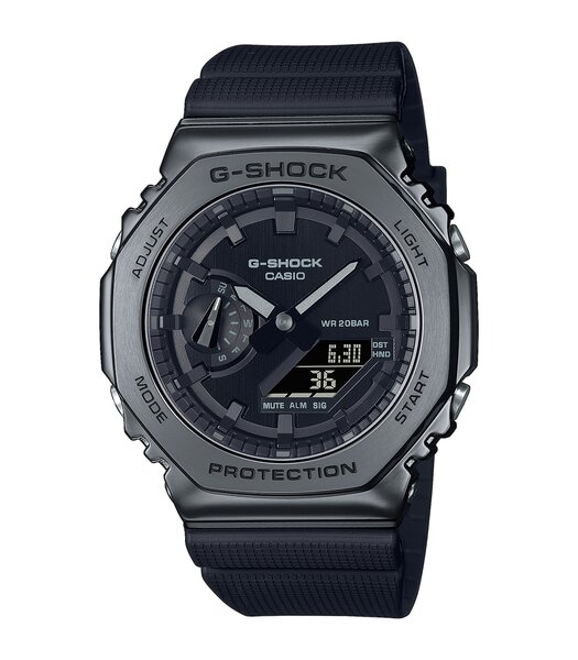 Montre CASIO G-SHOCK Homme GM-2100BB-1AER Digital + analogique Cadran Minéral Noir Bracelet Résine Noir Boucle ardillon Etanchéité 20 BAR