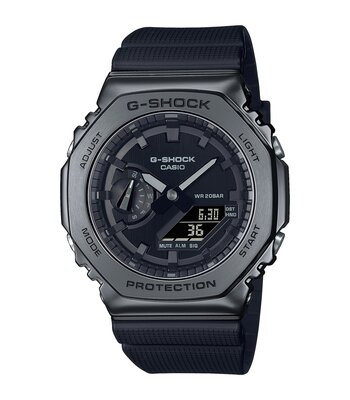 Montre CASIO G-SHOCK Homme GM-2100BB-1AER Digital + analogique Cadran Minéral Noir Bracelet Résine Noir Boucle ardillon Etanchéité 20 BAR