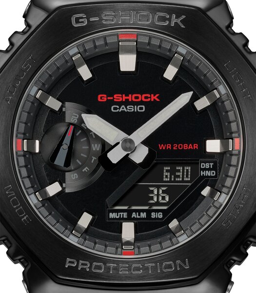 Montre CASIO G-SHOCK Homme GM-2100CB-1AER Digital + analogique Cadran Minéral Noir Bracelet Résine Noir Boucle ardillon Etanchéité 20 BAR