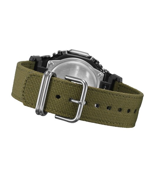 Montre CASIO G-SHOCK Homme GM-2100CB-3AER Digital + analogique Cadran Minéral Noir Bracelet Tissu Vert Boucle ardillon Etanchéité 20 BAR