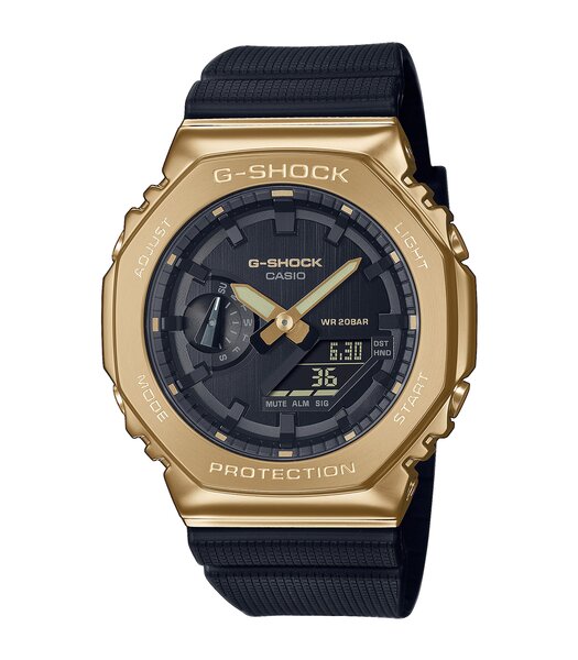 Montre CASIO G-SHOCK Homme GM-2100G-1A9ER Digital + analogique Cadran Minéral Noir Bracelet Résine Noir Boucle ardillon Etanchéité 20 BAR