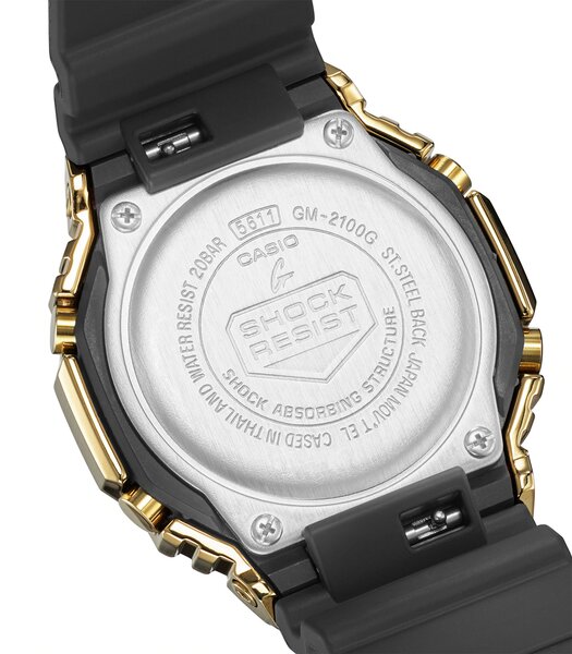 Montre CASIO G-SHOCK Homme GM-2100G-1A9ER Digital + analogique Cadran Minéral Noir Bracelet Résine Noir Boucle ardillon Etanchéité 20 BAR