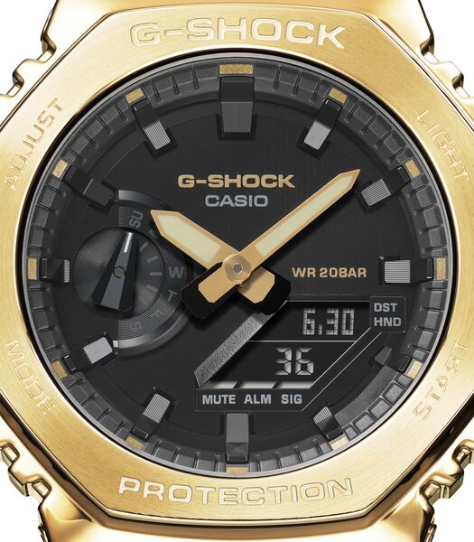 Montre CASIO G-SHOCK Homme GM-2100G-1A9ER Digital + analogique Cadran Minéral Noir Bracelet Résine Noir Boucle ardillon Etanchéité 20 BAR